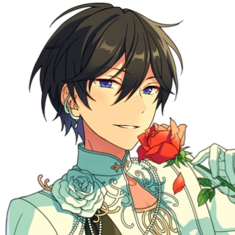 Hokuto Hidaka from Ensemble Stars, in his Dreamlike Flower Garden Card